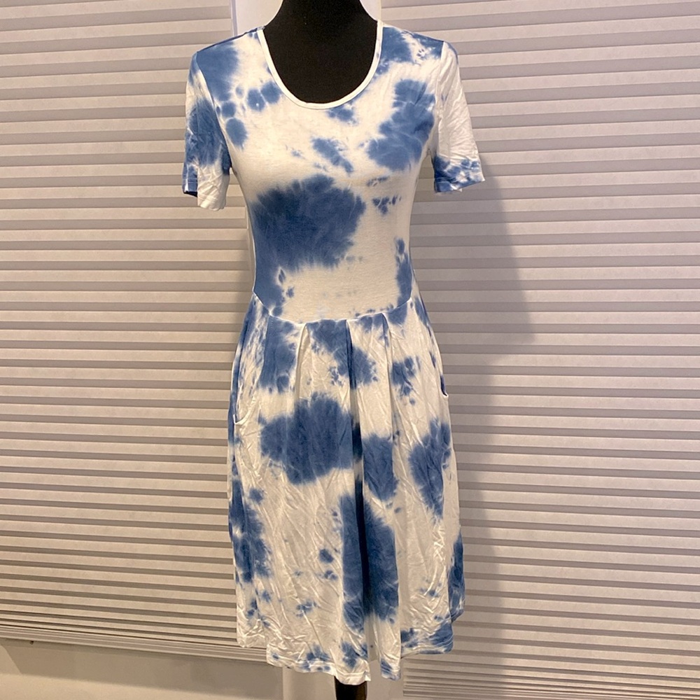 DouBCQ Casual Short Sleeve Dresss With Pockets S